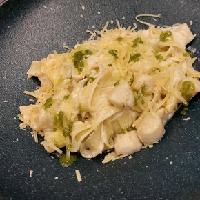 Паста с гребешками